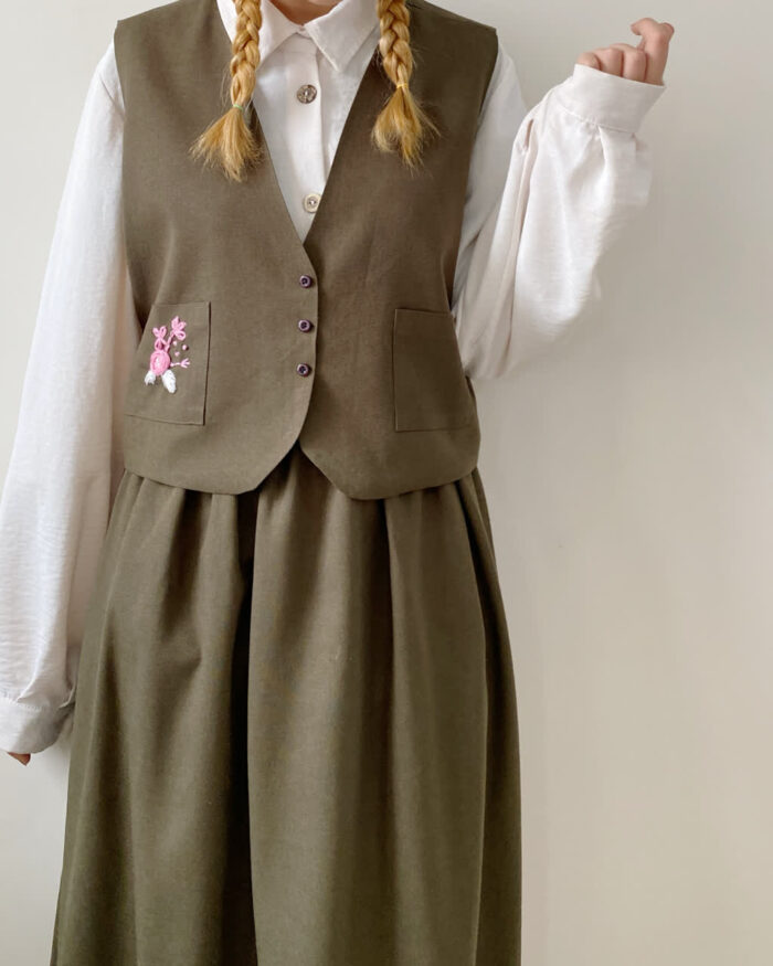 جلیقه دامن برگ - Image 2