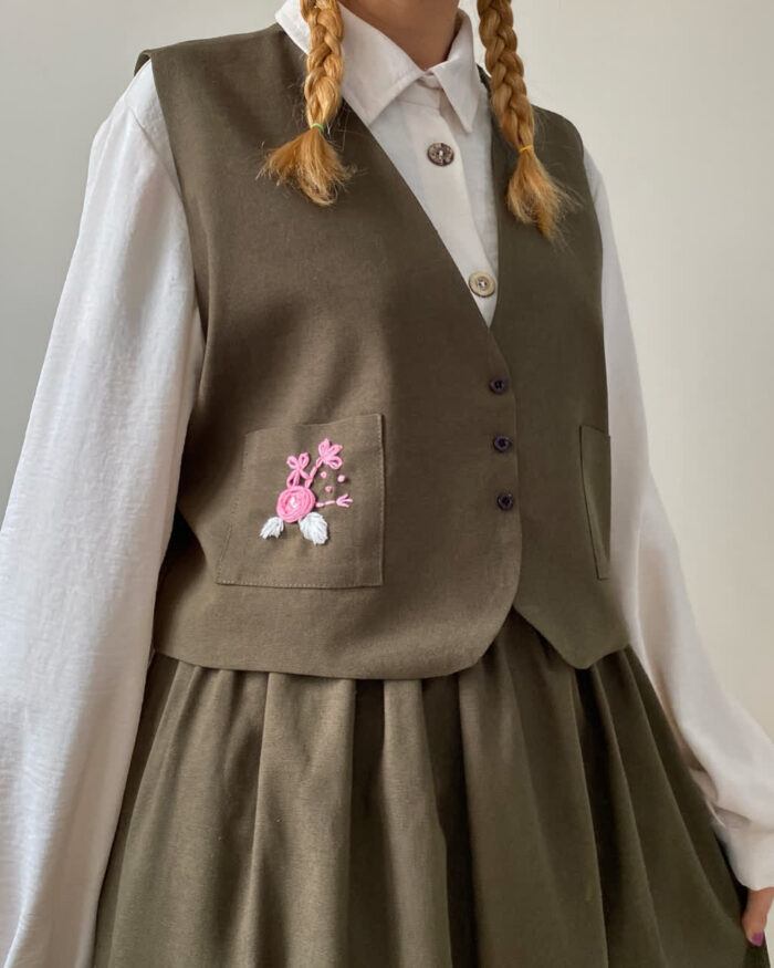 جلیقه دامن برگ - Image 3